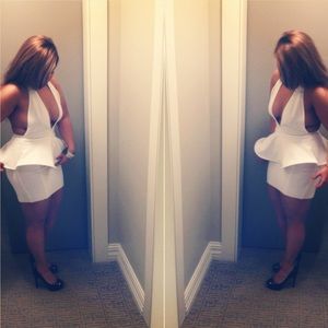 White Halter Dress